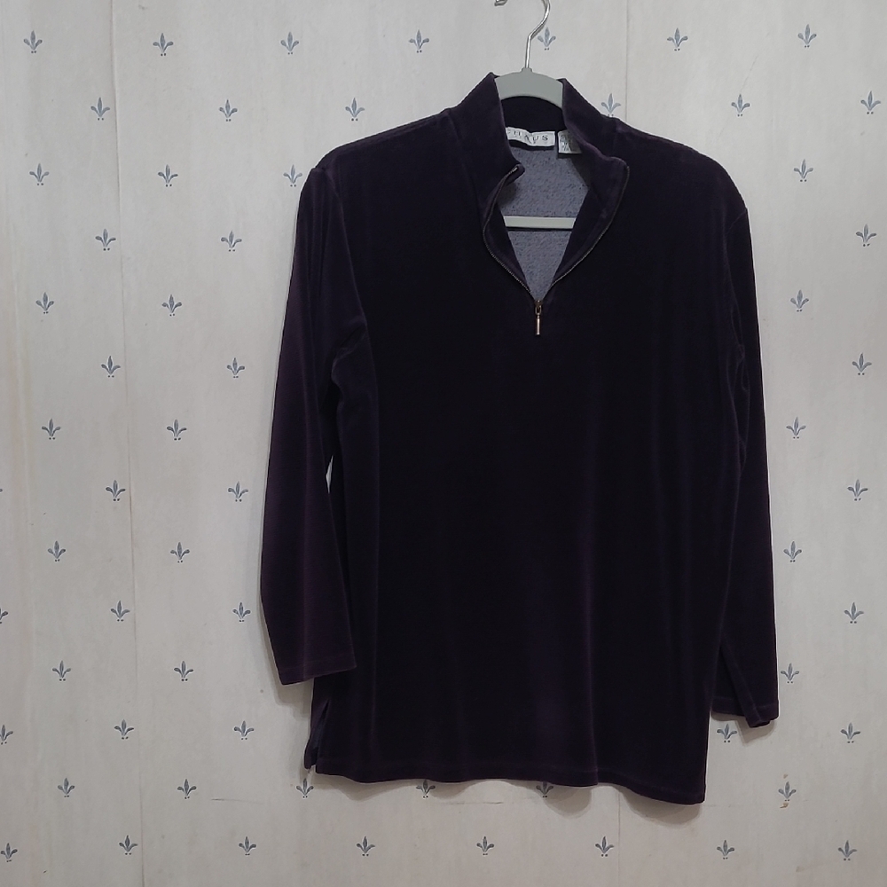 Dark Purple Quarter-Zip Pullover